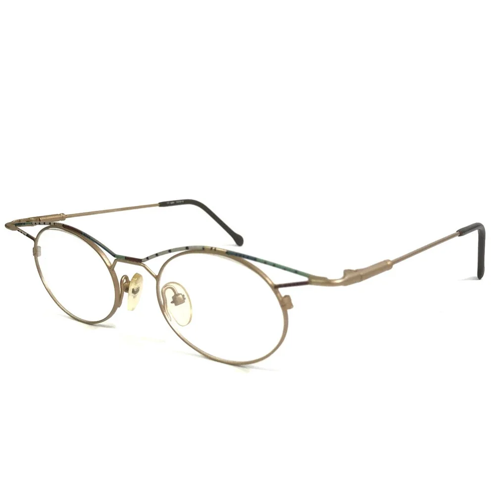 Vintage Opdo Eyeglasses Frames 1579-2 Matte Gold Round Modern MCM 45-19-135